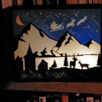 Khung cảnh Giáng Sinh Cho Hộp Đèn LED