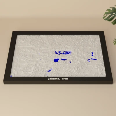 Mô hình thu nhỏ địa hình 3D Jakarta, TMII - Indonesia