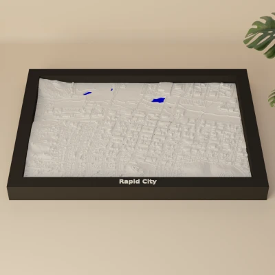 Mô hình địa hình 3D thu nhỏ của Rapid City, Hoa Kỳ