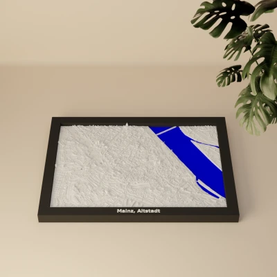 Mô hình thu nhỏ địa hình 3D Mainz, Altstadt, Đức