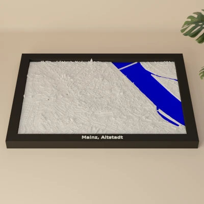 Mô hình thu nhỏ địa hình 3D Mainz, Altstadt, Đức