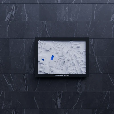 Mô hình 3D Địa hình Farnworth, BL4 7LJ, Vương quốc Anh