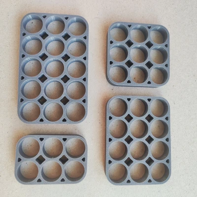 Bộ Giữ Pin 18650 Ba Hàng | Kênh Luồn Dây (6-18 Cell)