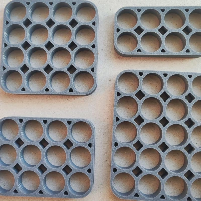 Bộ Giữ Pin 18650 4 Hàng | Kênh Dây (8-24 Cell)