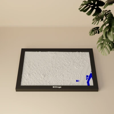 Mô hình địa hình 3D Billings, Hoa Kỳ