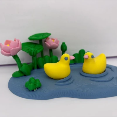 Vịt trong hồ - Đồ trang trí bàn làm việc