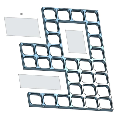 openGrid parametric generator với các lỗ khoét tùy chỉnh