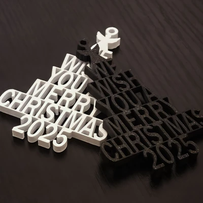 Móc Treo Cây Thông Noel "Chúc Mừng Giáng Sinh 2025"