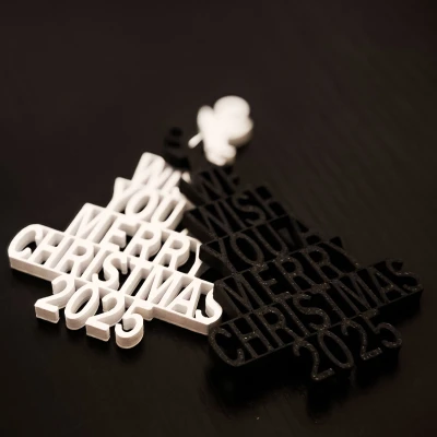 Móc Treo Cây Thông Noel "Chúc Mừng Giáng Sinh 2025"