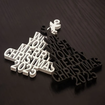 Móc Treo Cây Thông Noel "Chúc Mừng Giáng Sinh 2025"