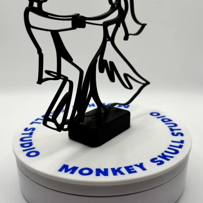 Tượng Nghệ Thuật Đường Nét Khiêu Vũ Đám Cưới