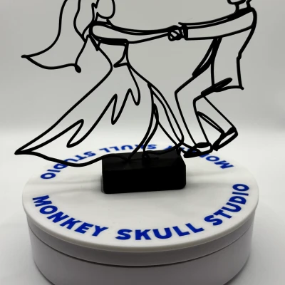 Tượng Nghệ Thuật Đường Nét Khiêu Vũ Đám Cưới