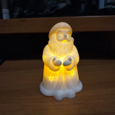 Mô hình 3D Ông Già Noel Đèn Nến