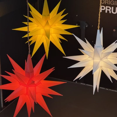 Ngôi Sao Giáng Sinh - Trang Trí 3D In Được, Có Đèn