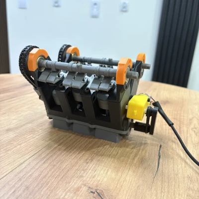 Mô hình động cơ V6 | Piston, Van & Dây xích thời gian Chức năng