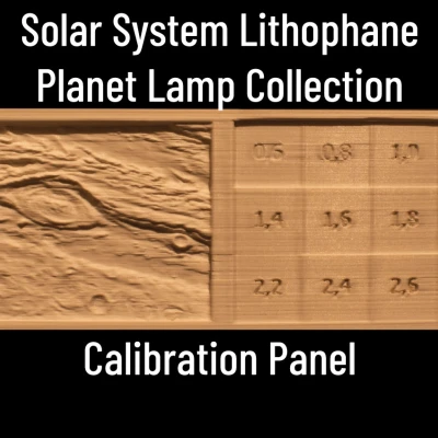 Tấm Hiệu Chuẩn Lithophane Hệ Mặt Trời