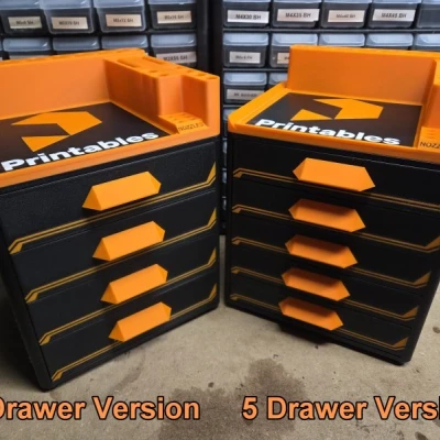 Tủ Lưu Trữ 5 Ngăn Kéo Gridfinity Gen. 2 - Chủ đề Printables