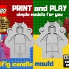 Khuôn nến hình lego minifig - Thumbnail 2
