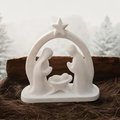 Bộ Tượng Chúa Hài Đồng - Trang Trí Giáng Sinh Tối Giản