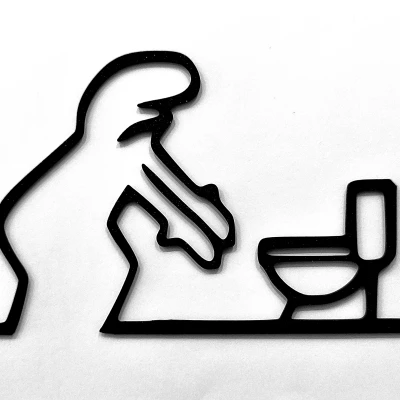 Móc Treo Cửa Nhà Vệ Sinh "WC" Vui Nhộn – La Linea Balum 136