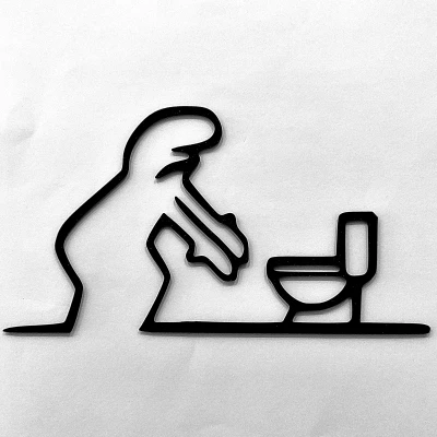 Móc Treo Cửa Nhà Vệ Sinh "WC" Vui Nhộn – La Linea Balum 136