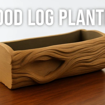 Chậu Cây Hình Khúc Gỗ