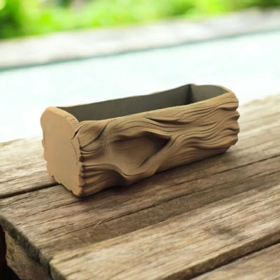 Chậu Cây Hình Khúc Gỗ