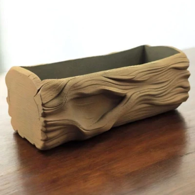 Chậu Cây Hình Khúc Gỗ