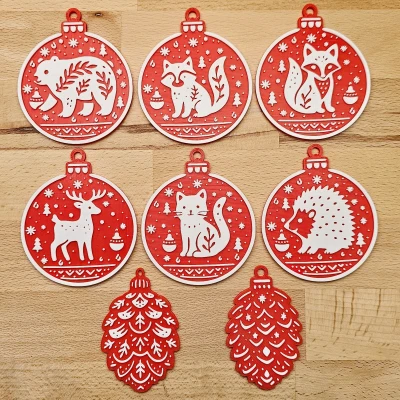 Chùm Châu Giáng Sinh 2025 Set 01 Trang Trí Cây Thông