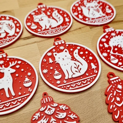 Chùm Châu Giáng Sinh 2025 Set 01 Trang Trí Cây Thông