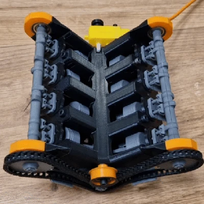 Mô hình động cơ V8 | Piston, Van & Dây xích thời gian chức năng