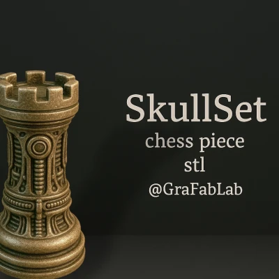 Bộ Quân Mã "Skullset "Rook" - Quân Xe Cờ Vua"