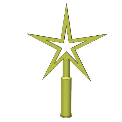 Ngôi Sao Giáng Sinh cho cây thông dễ in nhẹ