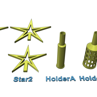 Ngôi Sao Giáng Sinh cho cây thông dễ in nhẹ