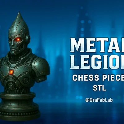 Tượng "Metal Legion Bishop" - quân cờ vua