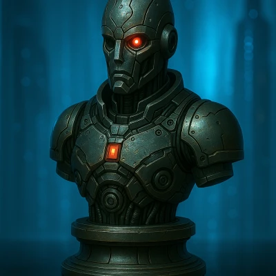 Tượng "Metal Legion Bishop" - quân cờ vua