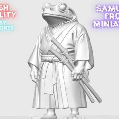 Tượng Nhỏ Samurai Ếch