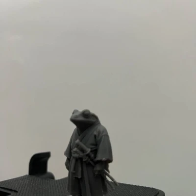 Tượng Nhỏ Samurai Ếch
