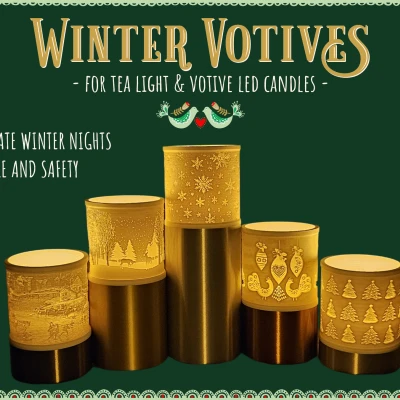 Giá Đỡ Nến LED Votive Mùa Đông - Cập Nhật 1 & 2