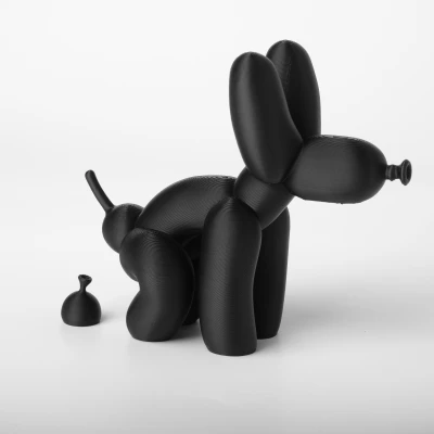 Tượng Chó Bong Bóng Đang "Tè" - Tượng Pop Art Hài Hước