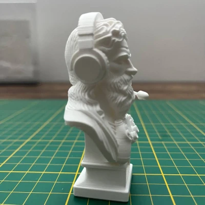 Tượng Bán Thân Zeus Marble Phong Cách Gaming