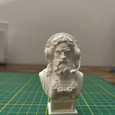 Tượng Bán Thân Zeus Marble Phong Cách Gaming