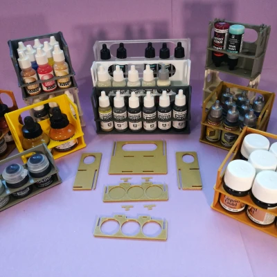 Giá đỡ chai sơn - Tùy chỉnh OpenSCAD