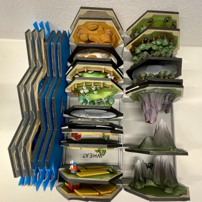 Hộp/Giá Đỡ Đế/Viền Catan 3D