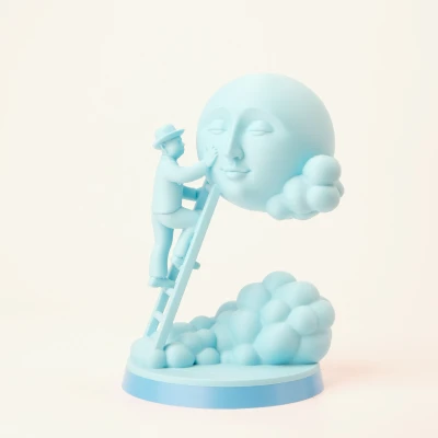 Tượng Người Chăm Sóc Mặt Trăng - Tác Phẩm Nghệ Thuật Siêu Thực Mơ Màng