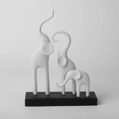 Tượng Gia Đình Voi Phong Cách Tối Giản