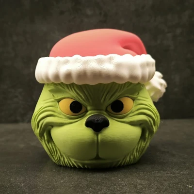 Tô Giáng Sinh Phong Cách Grinch Có Nón Santa