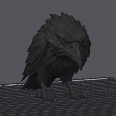 The Shadow Raven – Tượng Quạ Ma Quái Trang Trí Kệ