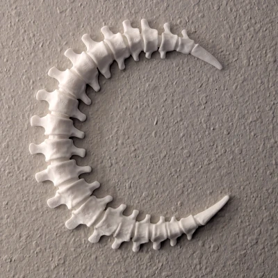 Trang Trí Tường Trăng Lưỡi Liềm Xương Sống - In 2 Giờ