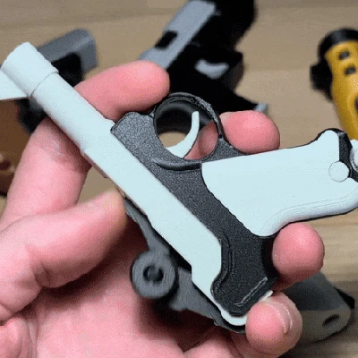 Móc Khóa Fidget In 3D Luger P08 Parabellum